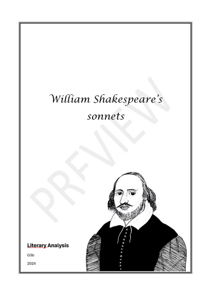 Shakespeare Sonnets Materials