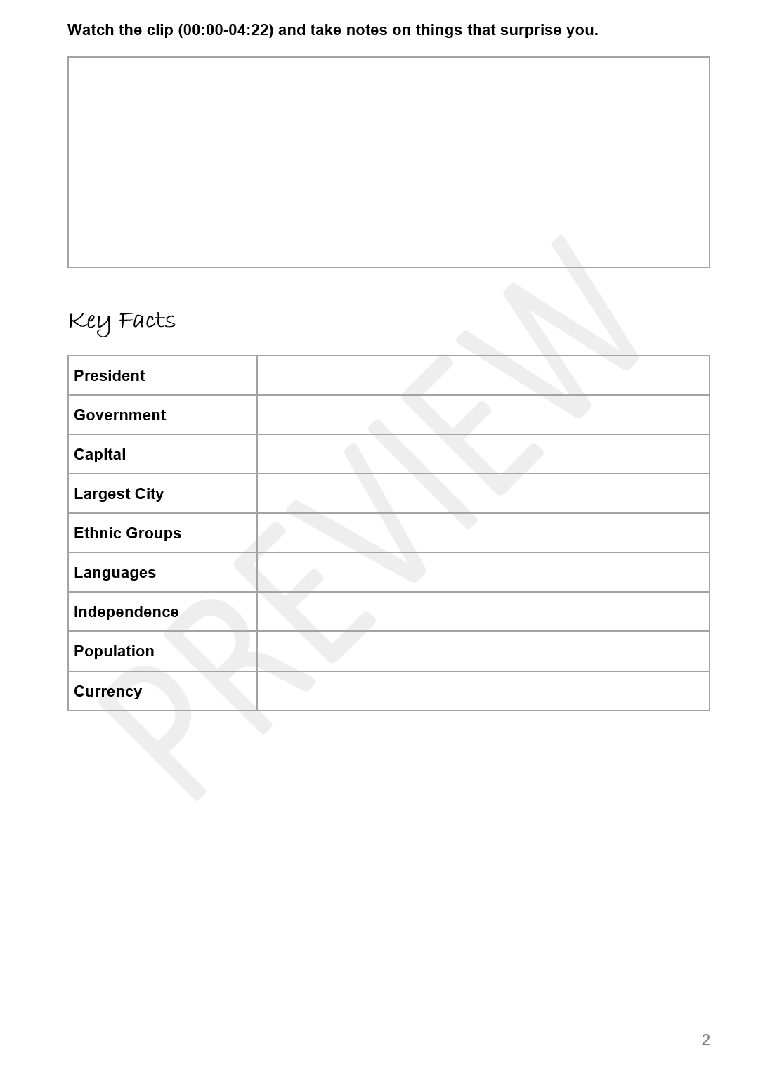 The Thing Around Your Neck Lesson Plan Materials page 2